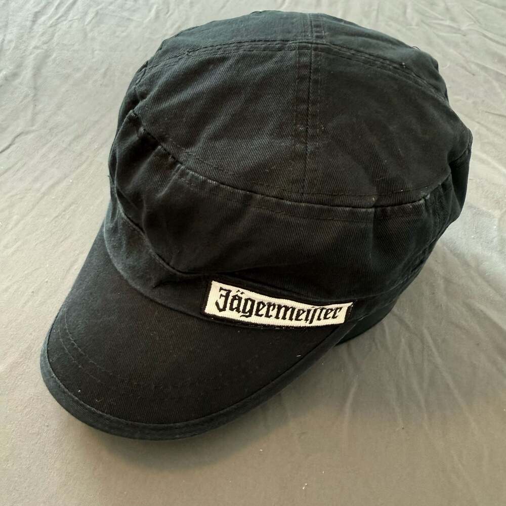 Jägermeister Black Military Style Cadet Cap with Logo Patch